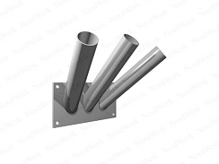 Кронштейн настенный фасадный на 3 флага